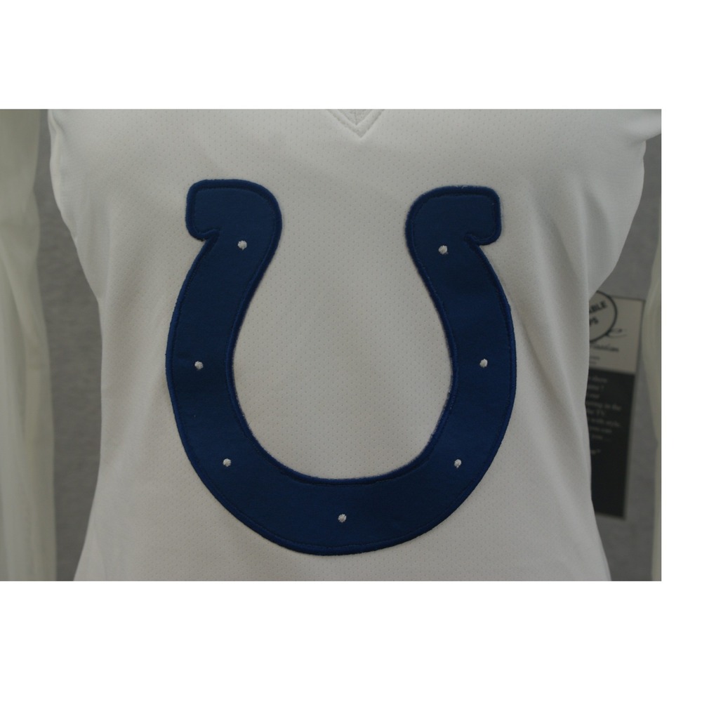 NFL Team Apparel Indianapolis Colts White Mesh Sleeve Open Back Top Medium NWT - Picture 11 of 12